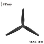 Hot Sales HQ 9X4X3 9 Inch 3-Blade Propeller Black Glass Fiber Reinforced Nylon Frame DIY Parts for Longrange Drones (1CW+1CCW)